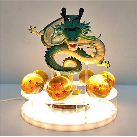 Layyyqx Ball Shenron Crystal Ball Led Night Light Dragon Ball Lámpara Usb Power Toys Modelo