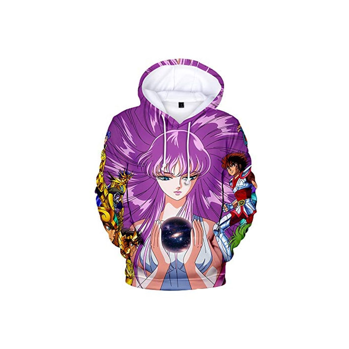 Fashion Saint Seiya Sudaderas Sudadera con Capucha Anime clásico Sudadera de Manga Larga