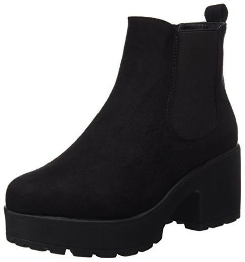 COOLWAY Irby, Botas Chelsea para Mujer, Negro