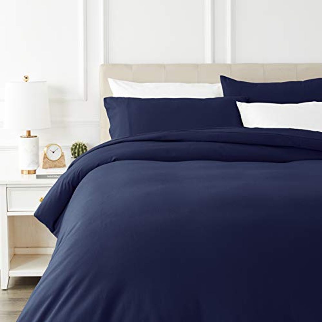 Social AmazonBasics - Juego de cama de franela con funda nórdica - 230