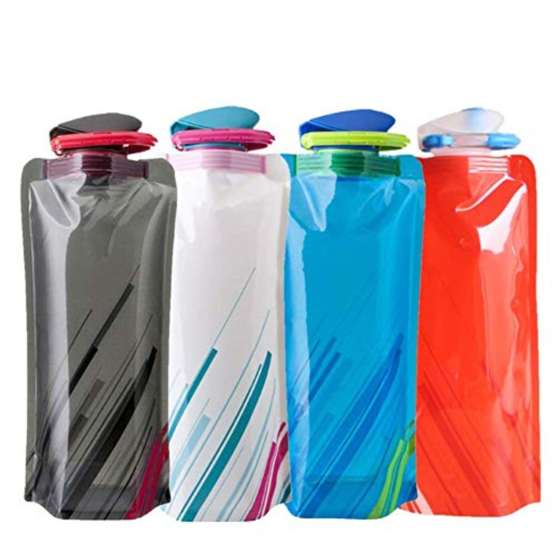 Moda Bolsa de agua reutilizable plegable de 700 ml Botella de Agua Plegable