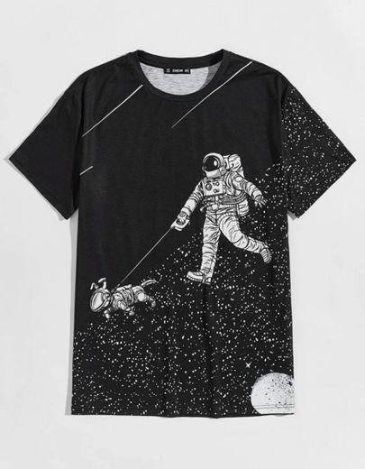 Camiseta de hombres con estampado astronauta 