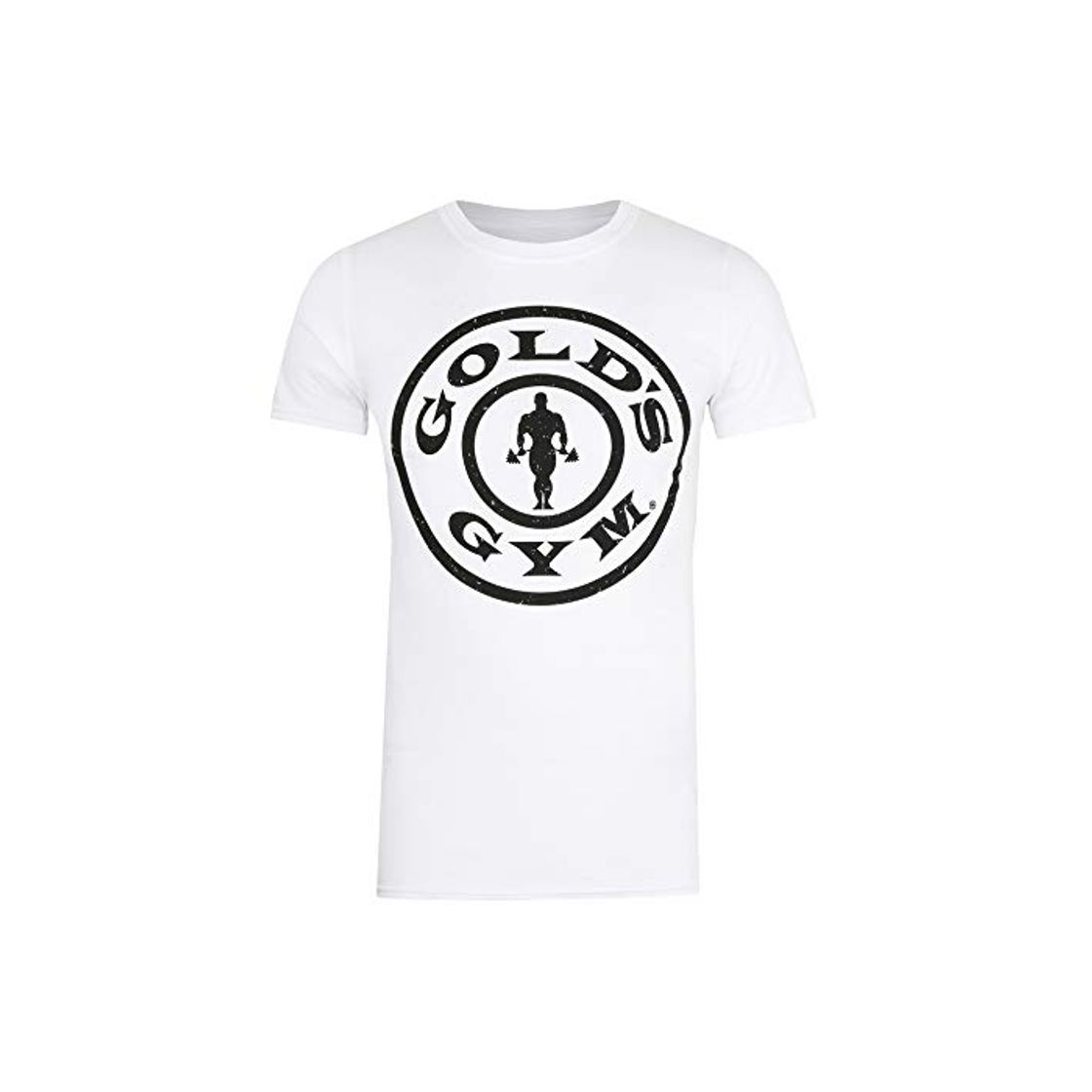 Moda Gold's Gym Logo T-Shirt Camiseta, Blanco