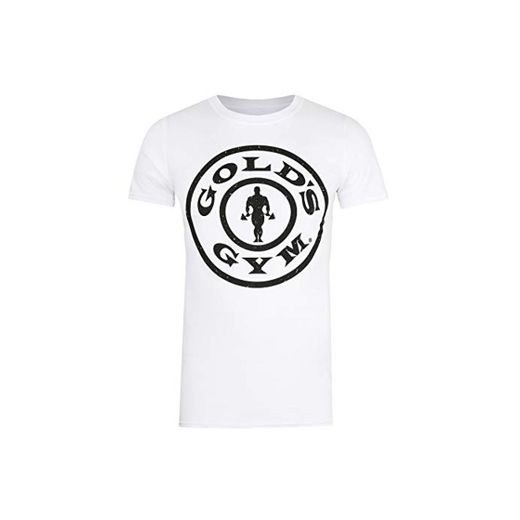 Gold's Gym Logo T-Shirt Camiseta, Blanco