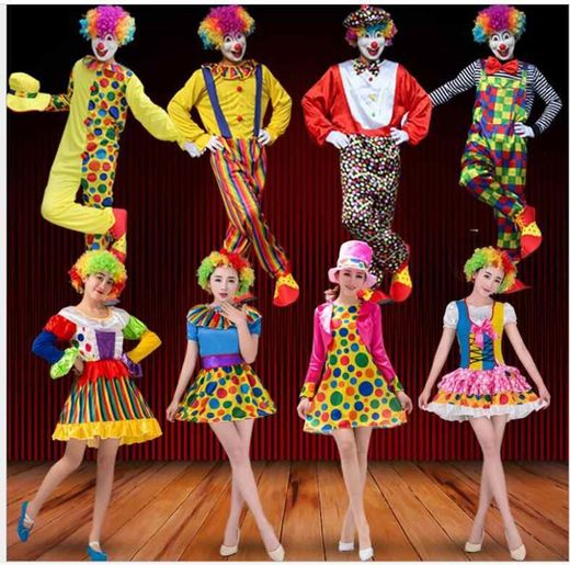 Haobing Disfraz de Payaso para Adultos Traje de Halloween Carnaval Clown Cosplay