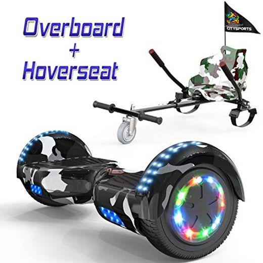 COLORWAY Hover Scooter Board 6.5 Pulgadas con Ruedas de LED