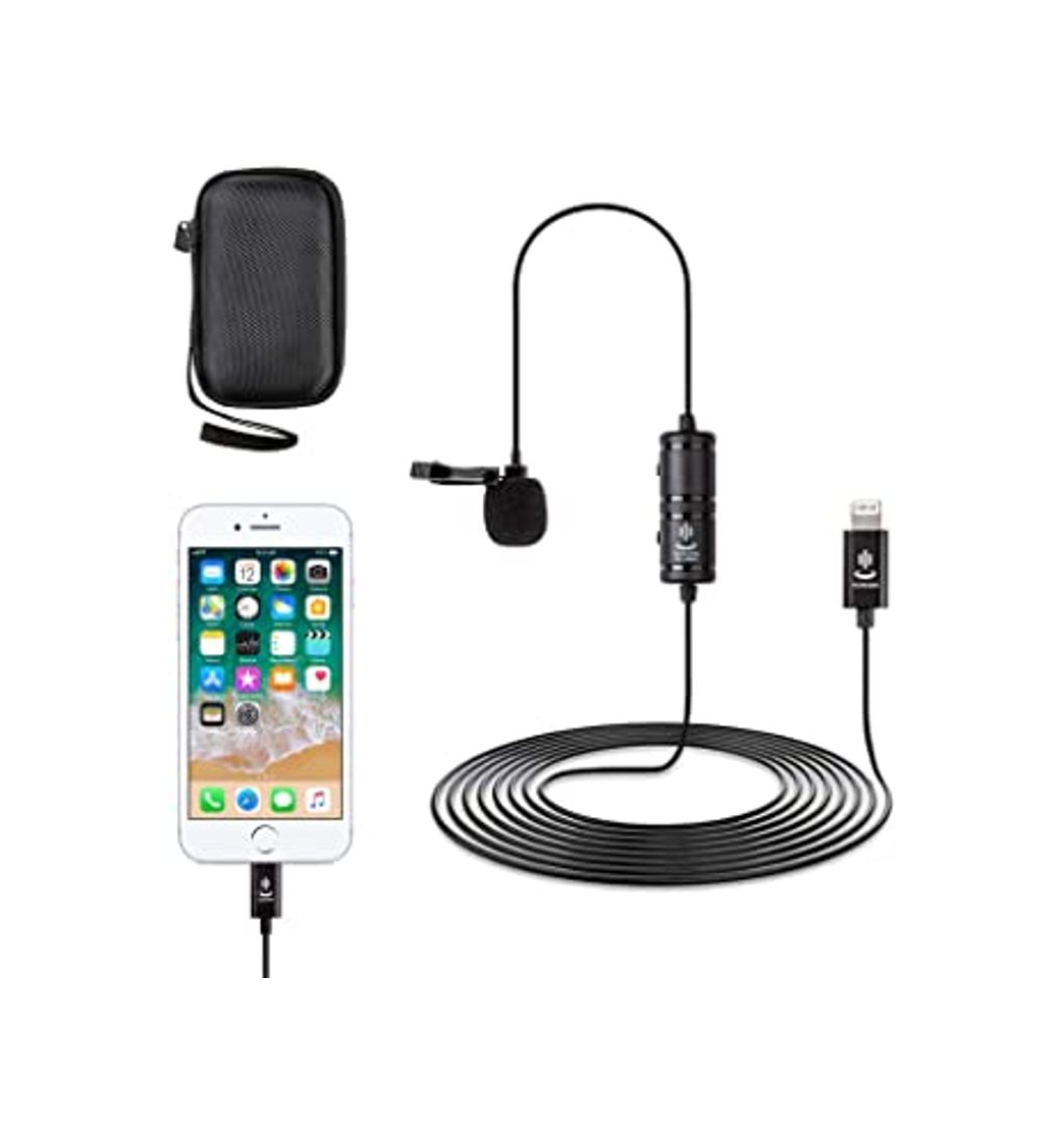 Producto 1.5M Lavalier Micrófono,Condensador Omnidireccional Mic para iPhone 6