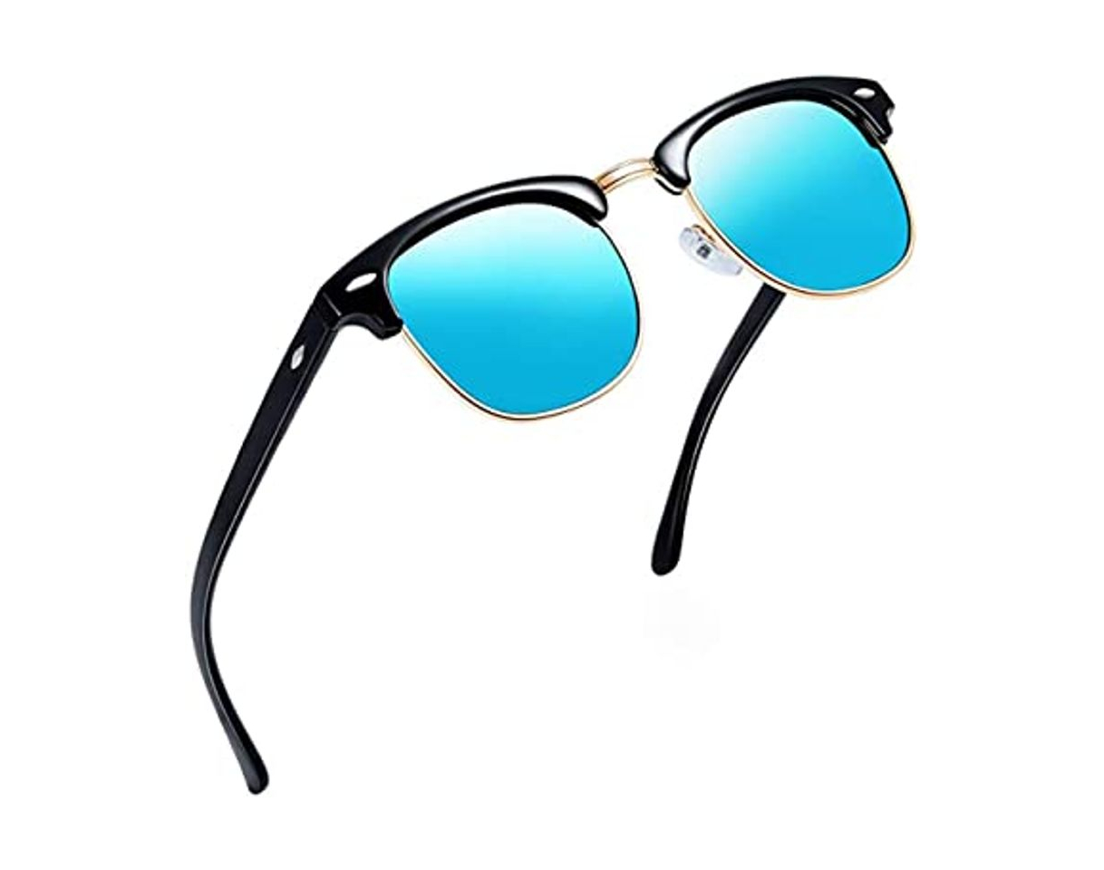 Social CGID Gafas de sol polarizadas retro medio marco clásico para Hombre y