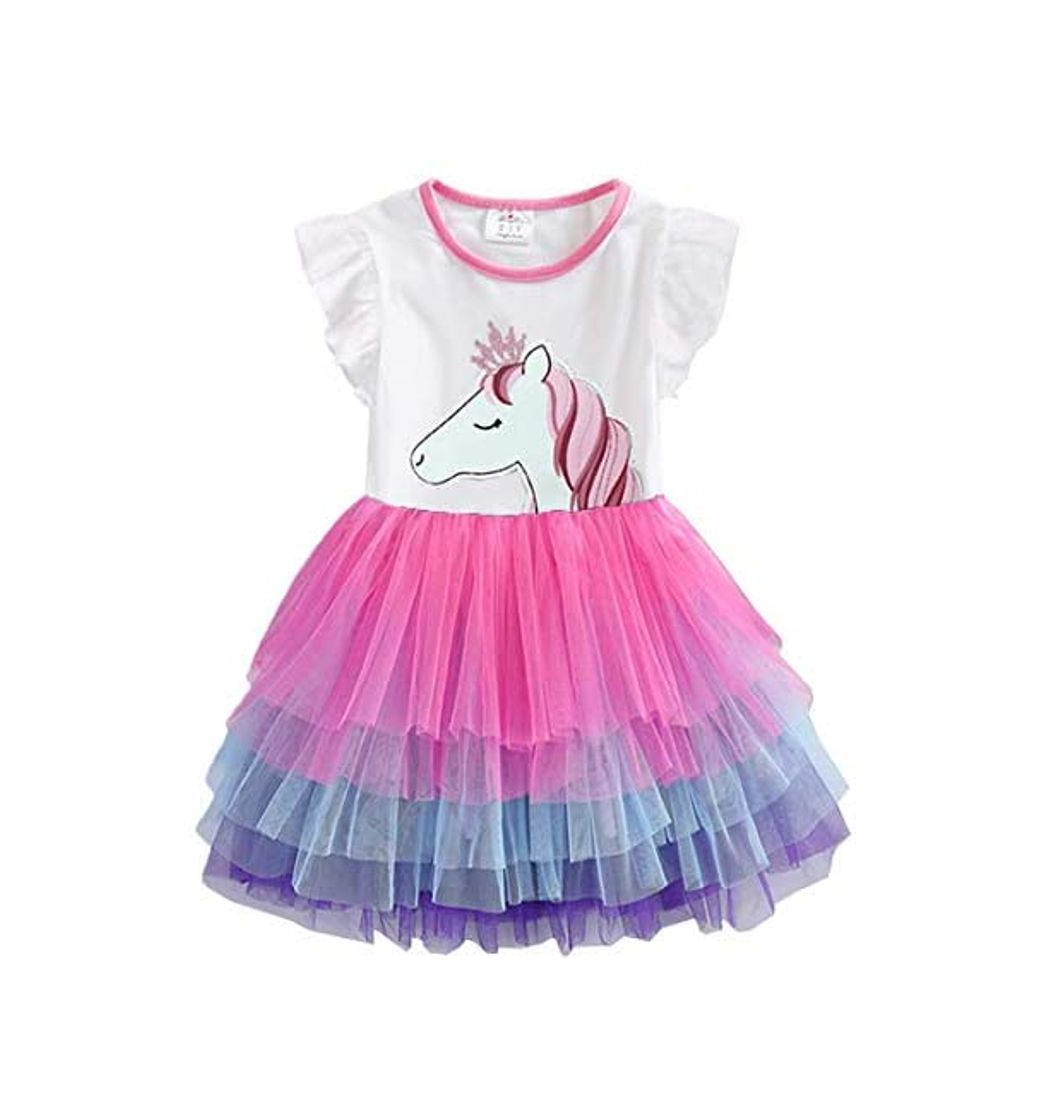 Social VIKITA Vestido Bordado Mariposa Algodón Tulle Tutu Sin Mangas Verano Niñas 2