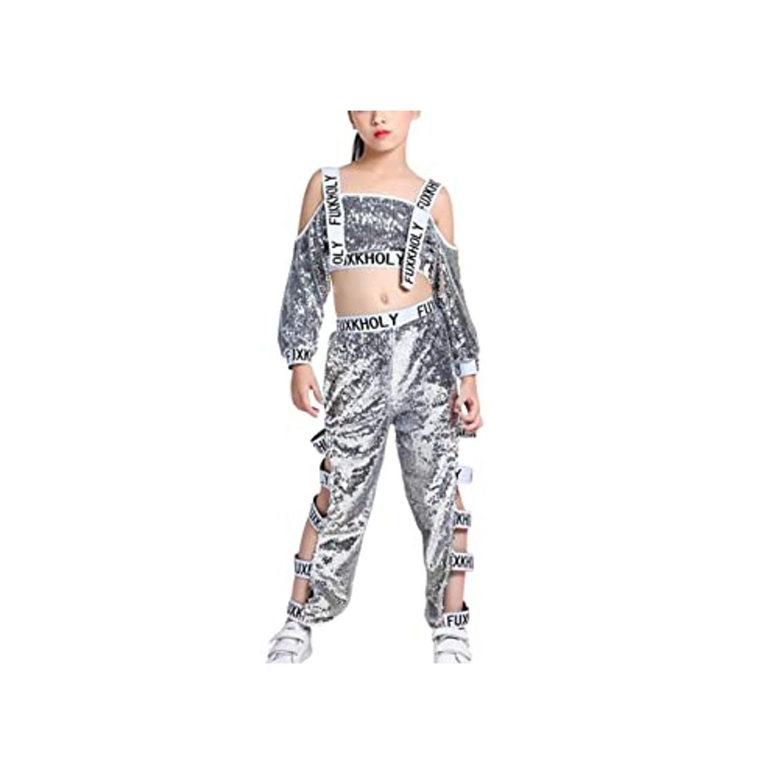 Social LOLANTA 2 Piezas Niñas Hip Hop Street Dance Ropa Individual Juego Crop