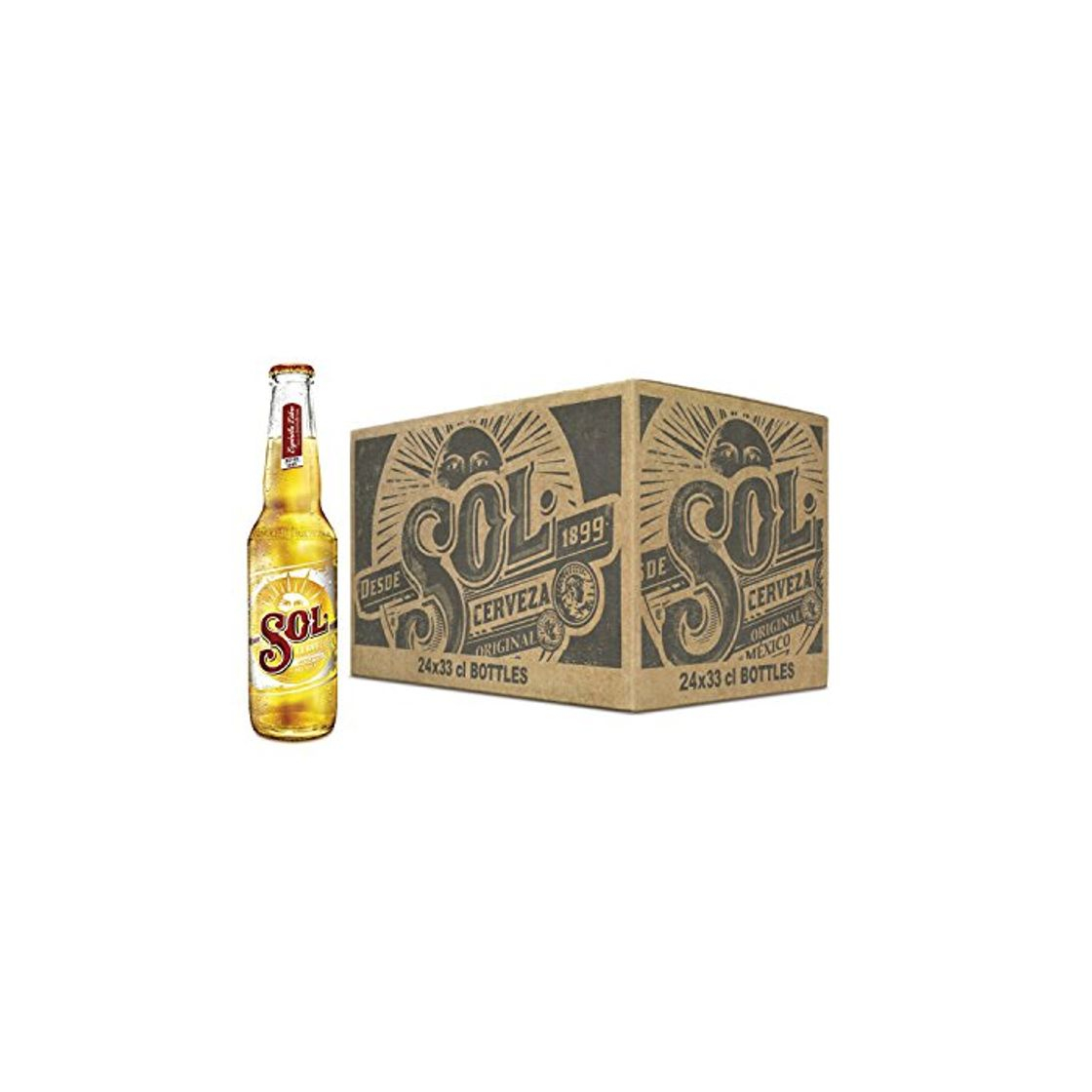 Producto Sol Cerveza - Paquete de 24 Botellas x 330 ml - Total