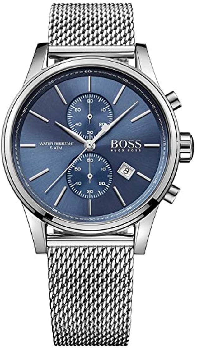 Moda Hugo BOSS Reloj Cronógrafo para Hombre de Cuarzo con Correa en Acero Inoxidable 1513440