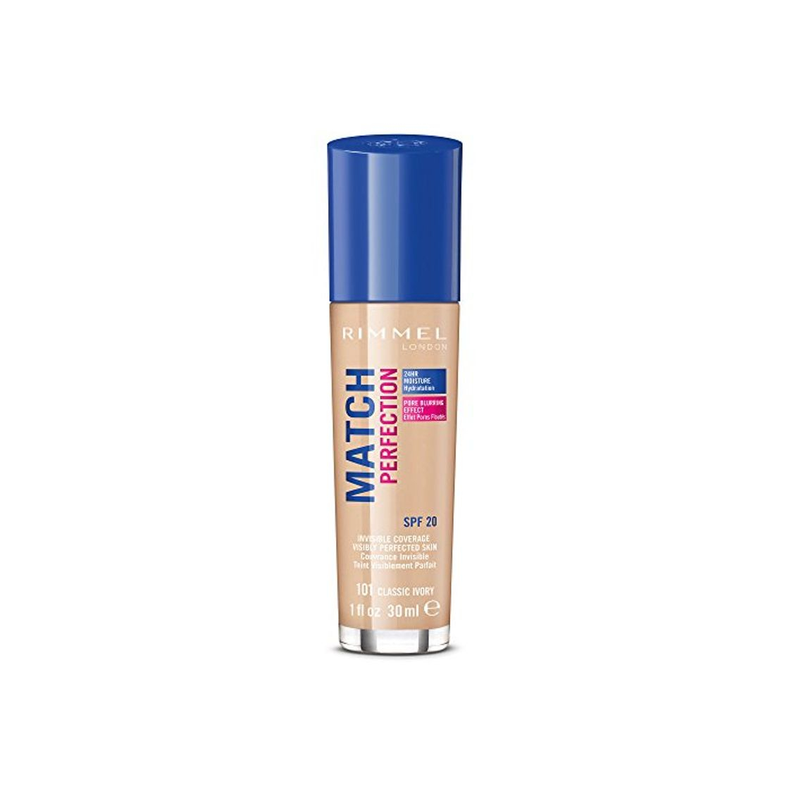 Social Rimmel London Match Perfection Foundation Base de Maquillaje Tono 101 Classic Ivory