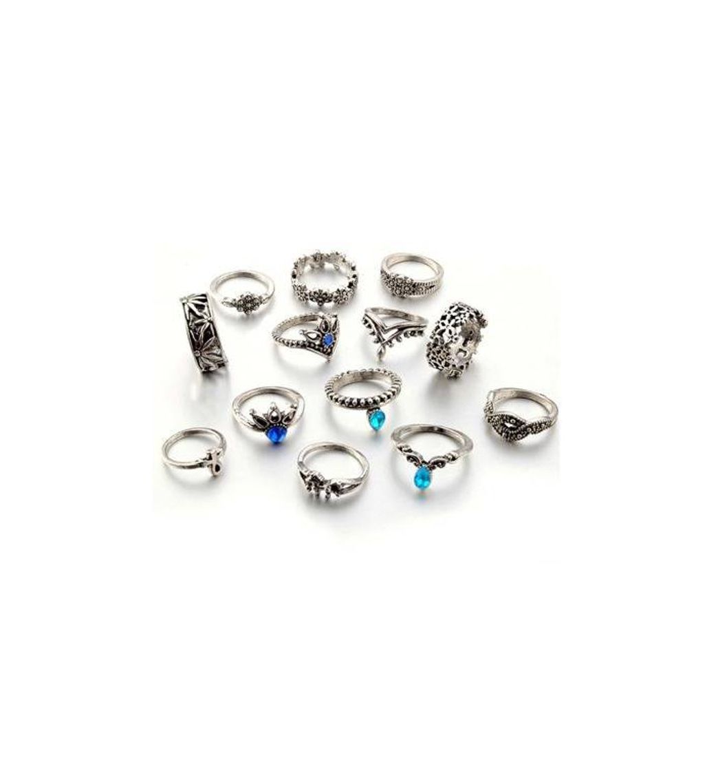 Social Conjunto de anillos retro