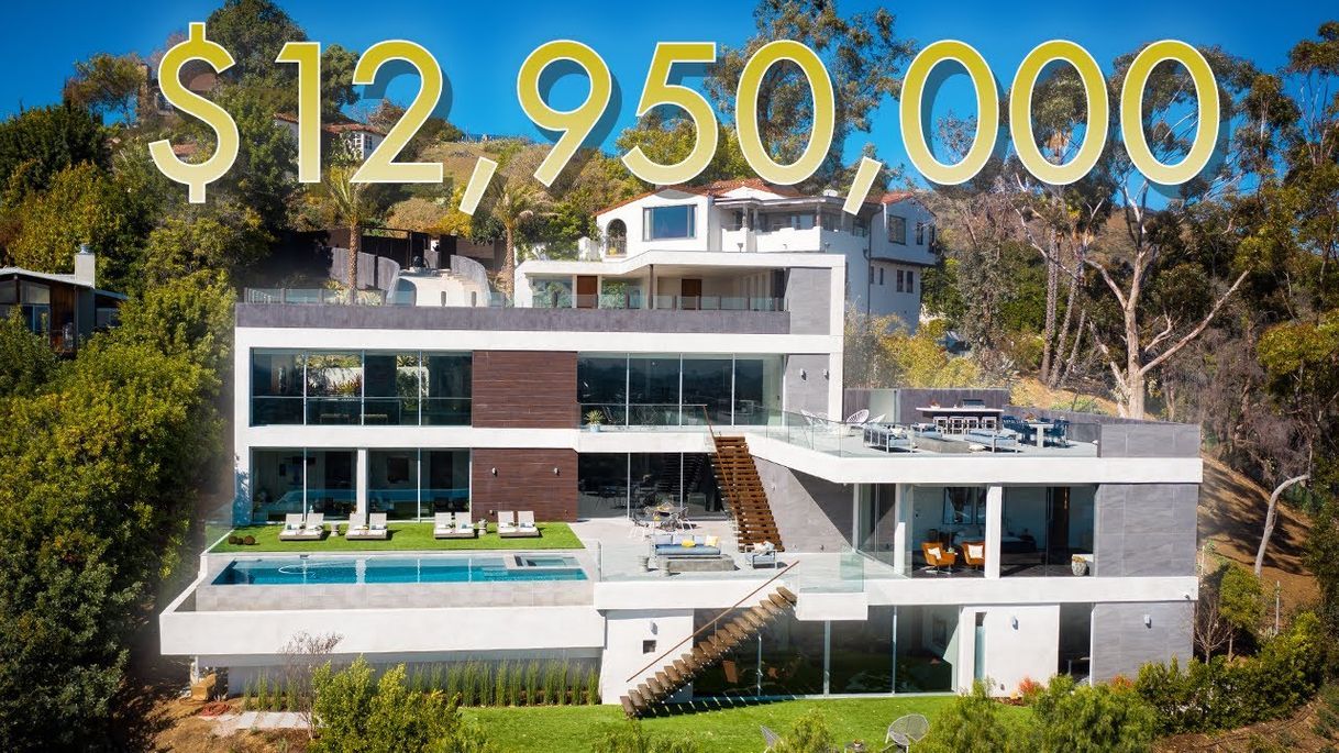 Place $12,950,000 HOLLYWOOD HILLS MANSION with Breathtaking