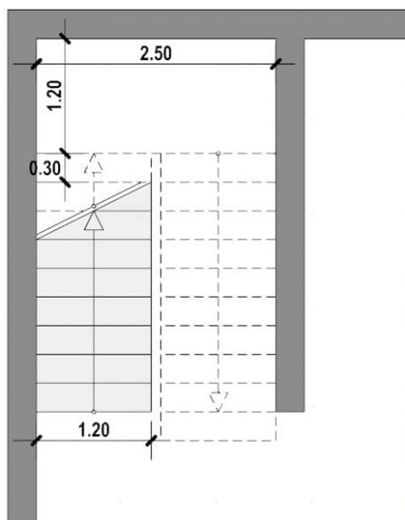 Como dibujar escalera en planta