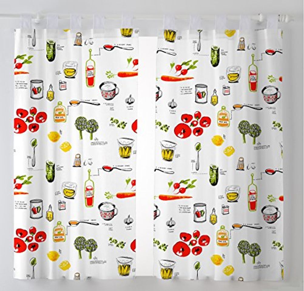 Product Martina Home Pack 2 Cortinas con visillo para Cocina modelo Vino