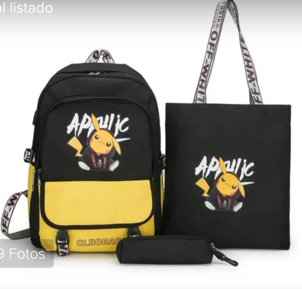 Fashion Mochila Picachu divertida