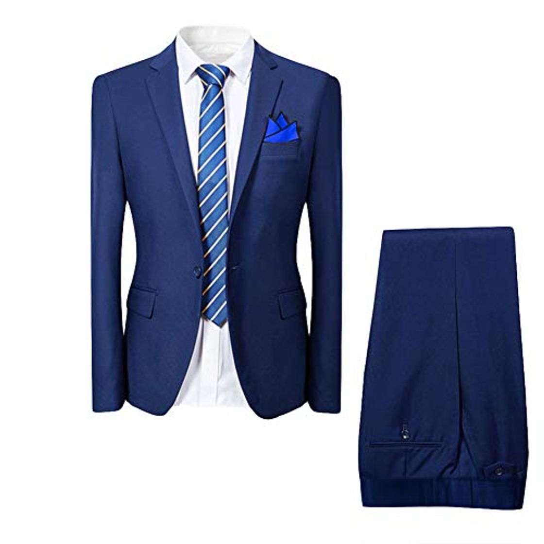 Moda Traje Suit Hombre 2 Piezas Chaqueta Chaleco pantalón Traje al Estilo Occidental