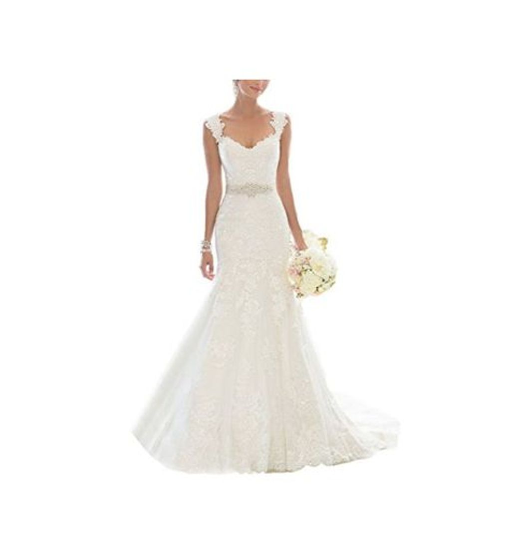 Social Changjie Mujer Sin Brazo Sirena Largo Vestido de Novia spitzeap Plique Boda