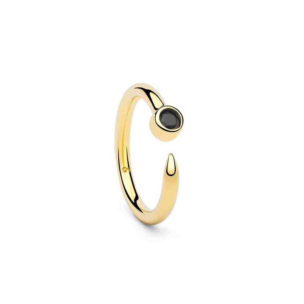 Moda POINTY RING BLACK - JOYAS ONLINE