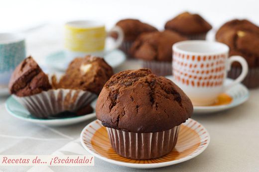 Muffins de chocolate. Receta muy fácil y riquísima - Recetas de ...