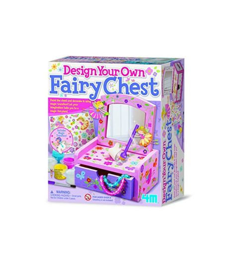4M - Paint & Make Your Own Fairy Mirror Chest, Juego de