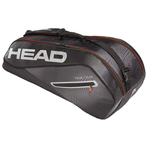 Head Tour Team 6R Combi Bolsa de Tenis, Adultos Unisex, Nero