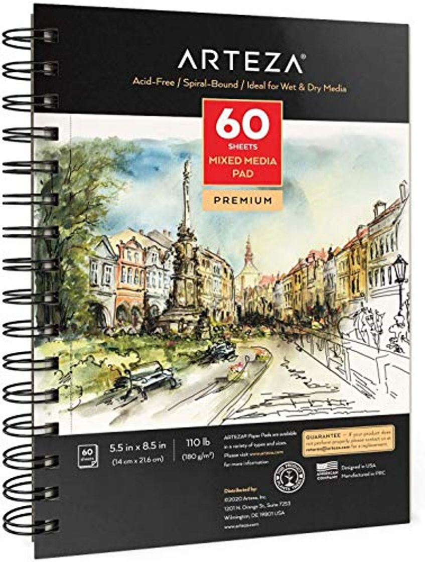 Social ARTEZA Bloc de dibujo para bocetos con medios mixtos