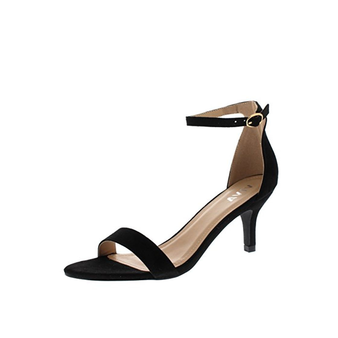 Social Mujer Bajo Gatito Talón Correa de Tobillo Ante Oficina Trabajo Noche Sandalia