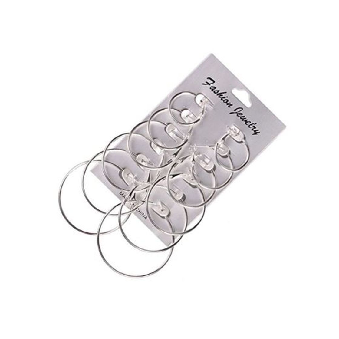 Social Toamen 6Pairs/Set Vintage Silver Golden Gran CíRculo Aros Aretes Mujeres Steampunk Clip