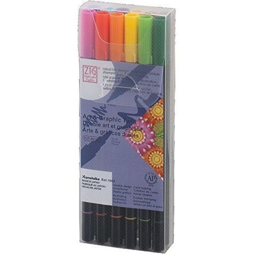 Kuretake ZIG Art & Graphic Twin Marker 12 Colors BASIC Set TUT-8012VBA