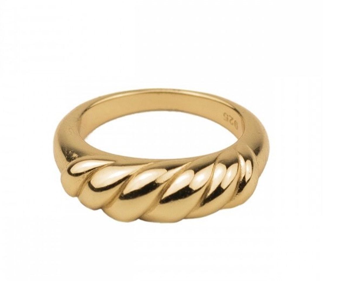 Moda Anillo Braid Gold