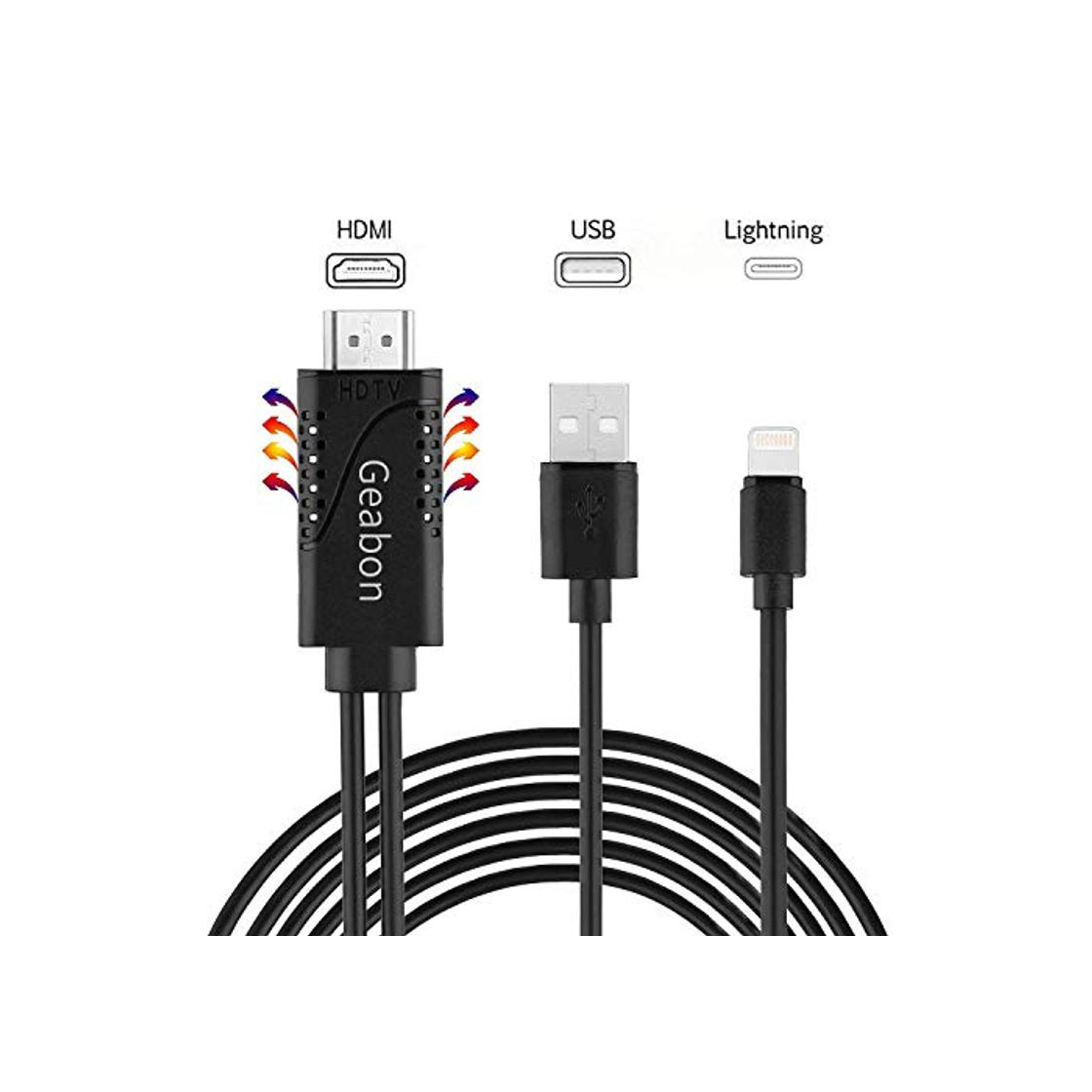 Social Geabon Compatible con Pad Phone a Cable Adaptador HDMI