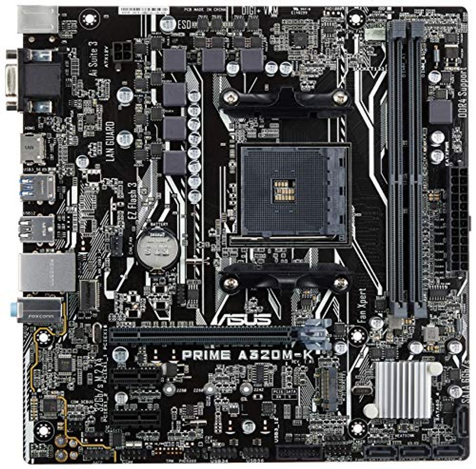 Social Asus Prime A320M-K AMD AM4 A320 mATX - Placa con iluminación LED,