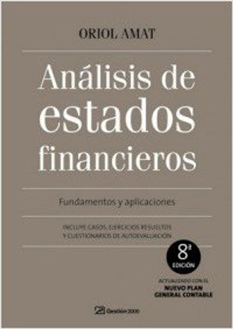 Libro Análisis de estados financieros: Fundamentos y aplicaciones. 8ª Edición