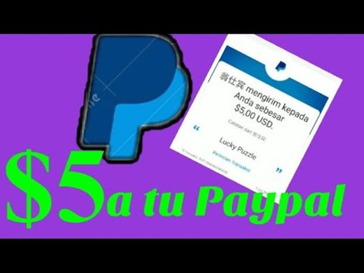 Nueva app!!! Dinero a PayPal jugando!!! Comprobante de pago ...