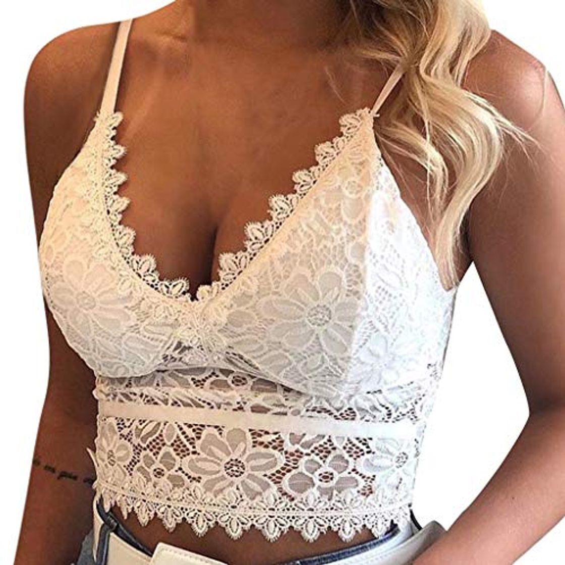 Social MAYOGO Sujetador Lenceria Encaje Sexy Mujer Push up Tallas Grandes Sostén Tirantes
