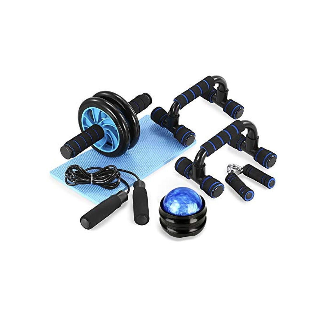 Social TOMSHOO Juego de Rodillos de Ruedas 6 en 1 Rueda Abdominal
