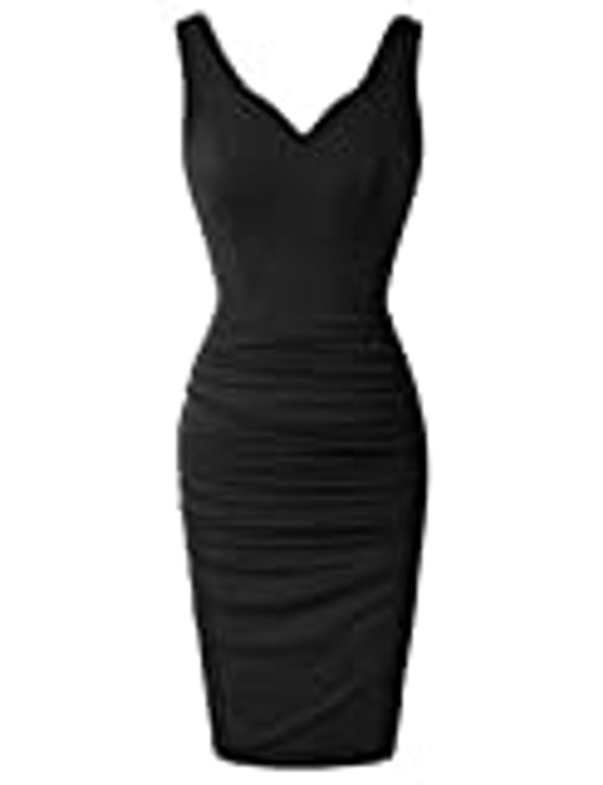 Moda GRACE KARIN Vestido Noche Elegante Cintura Alta para Mujer Vestido Cóctel Elegante