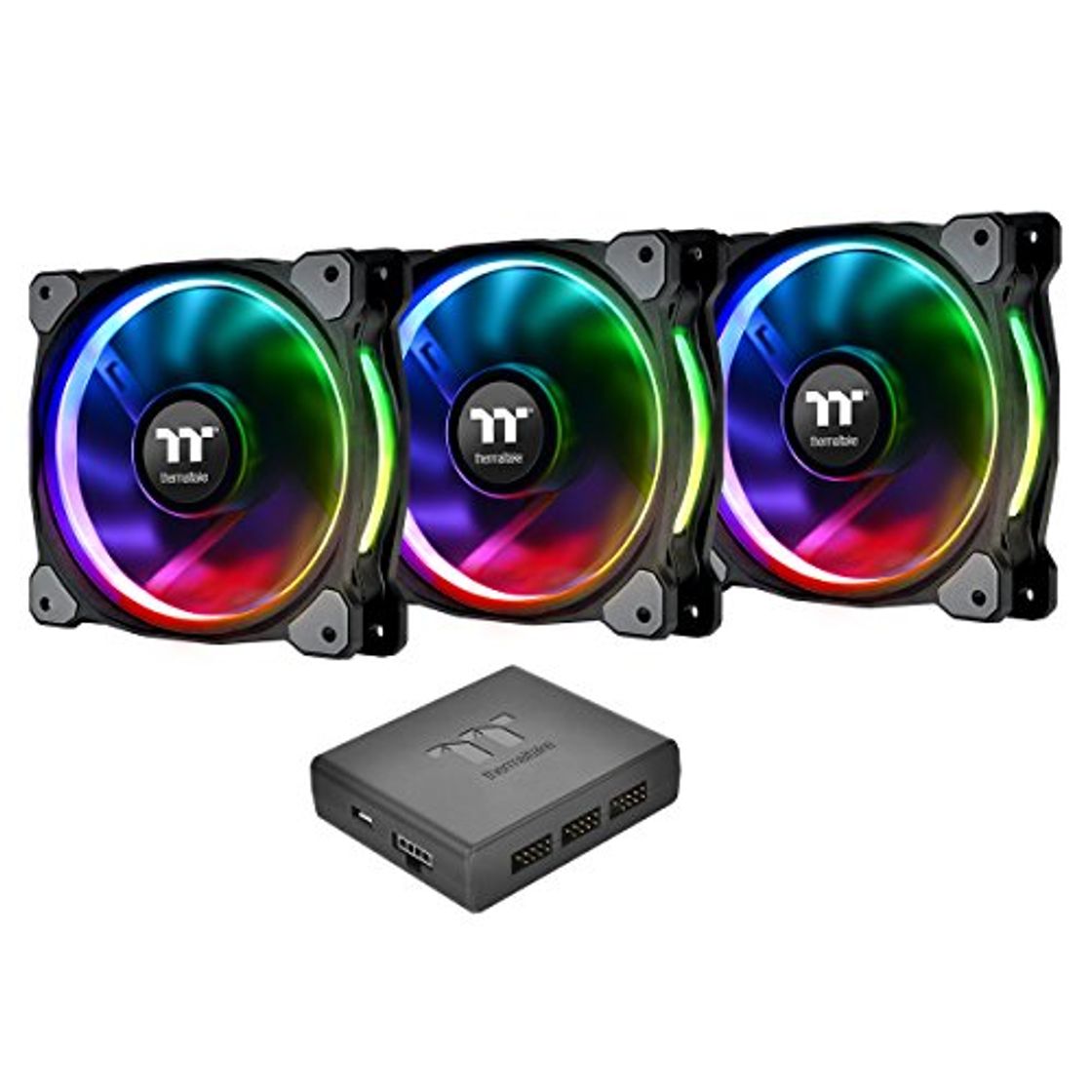 Social Thermaltake Riing Plus 12 RGB Radiator Fan TT Premium Edition 3 Pack