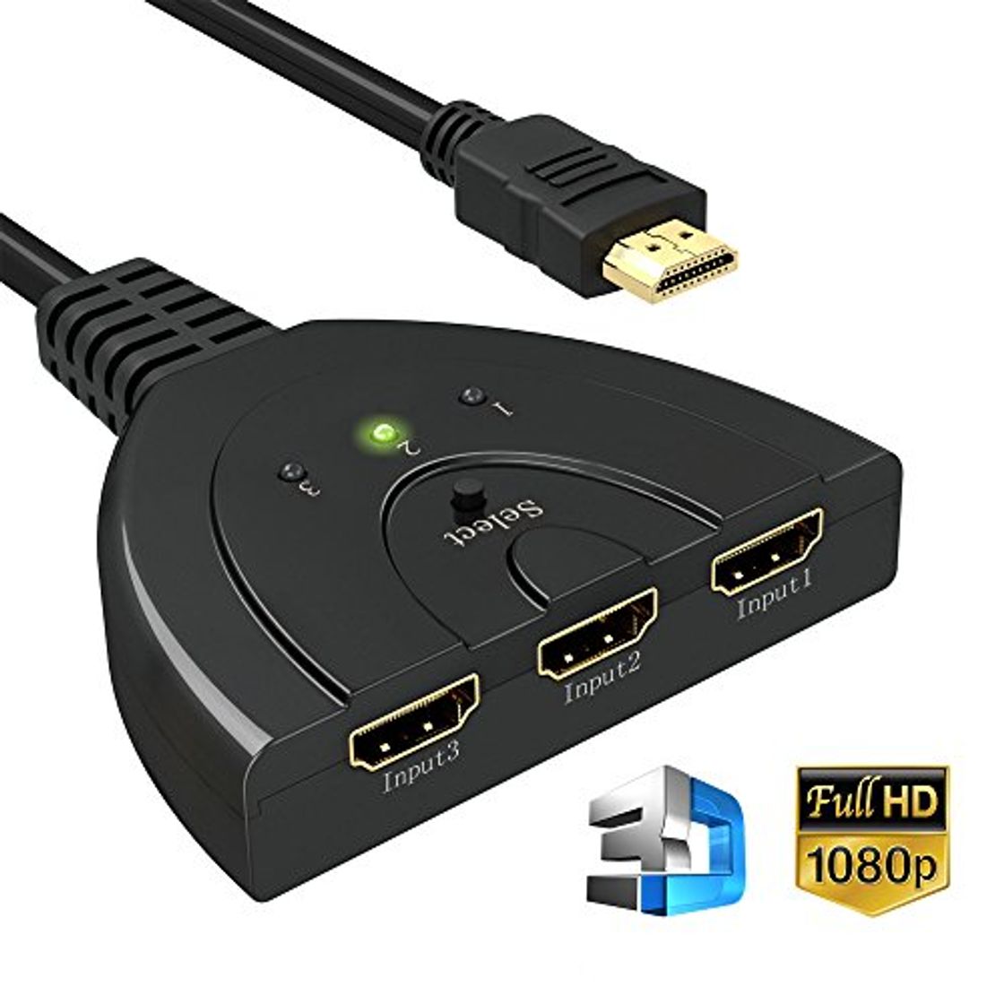 Product HDMI Switch, GANA 3 Puertos HDMI Switcher