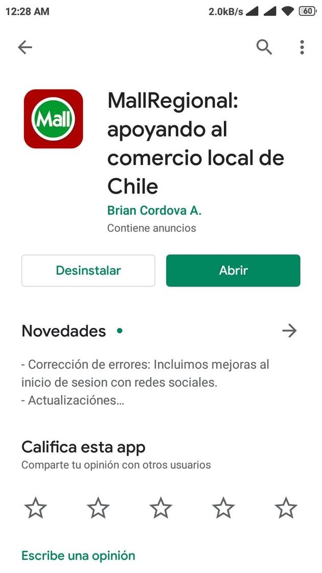 App App en Play Store que apoya a Pymes de Chile.