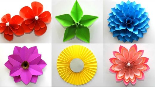 6 Rosas de papel fáciles de hacer | Bricolaje - YouTube