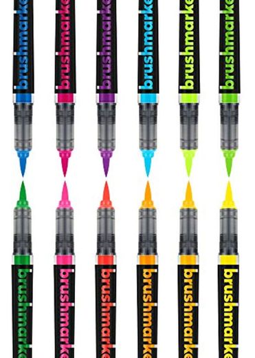 KARIN Neon Colors - 12 rotuladores Pro con colores neón en cuerpo