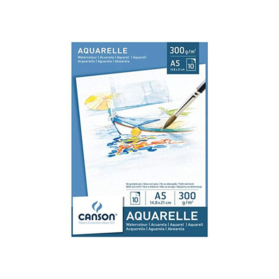 Productos Canson 200005788 - Bloc de papel Watercolor para Acuarela, Blanco,