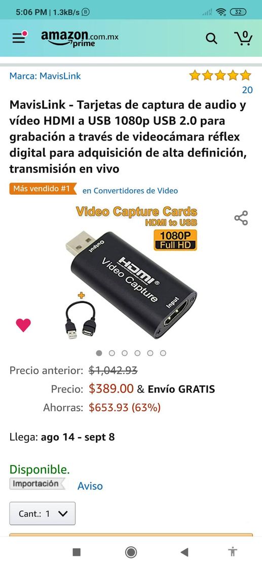 Fashion Capturadora de video HDMI a USB 