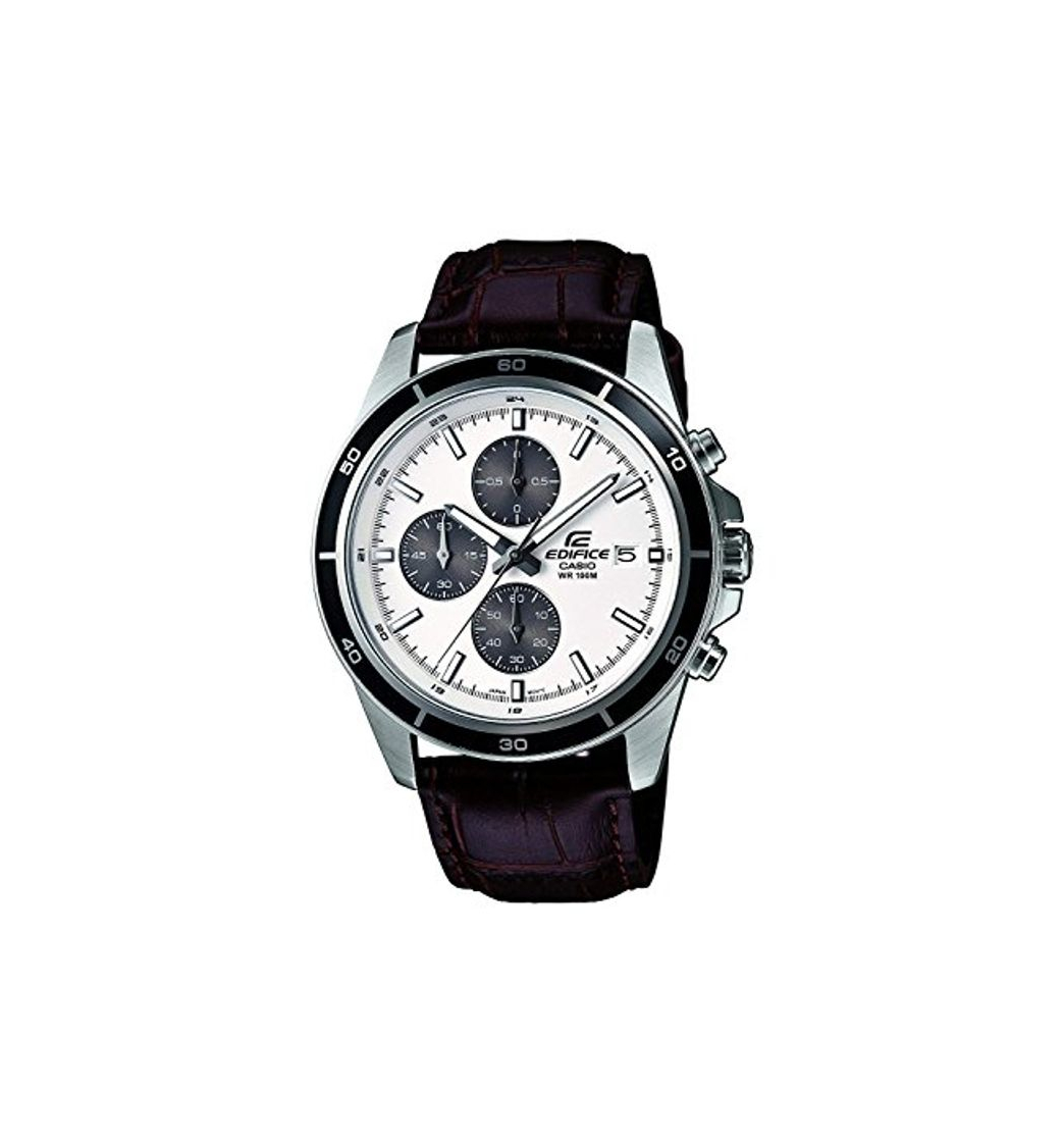 Moda Casio EDIFICE Reloj en caja sólida de acero inoxidable, 10 BAR, Negro