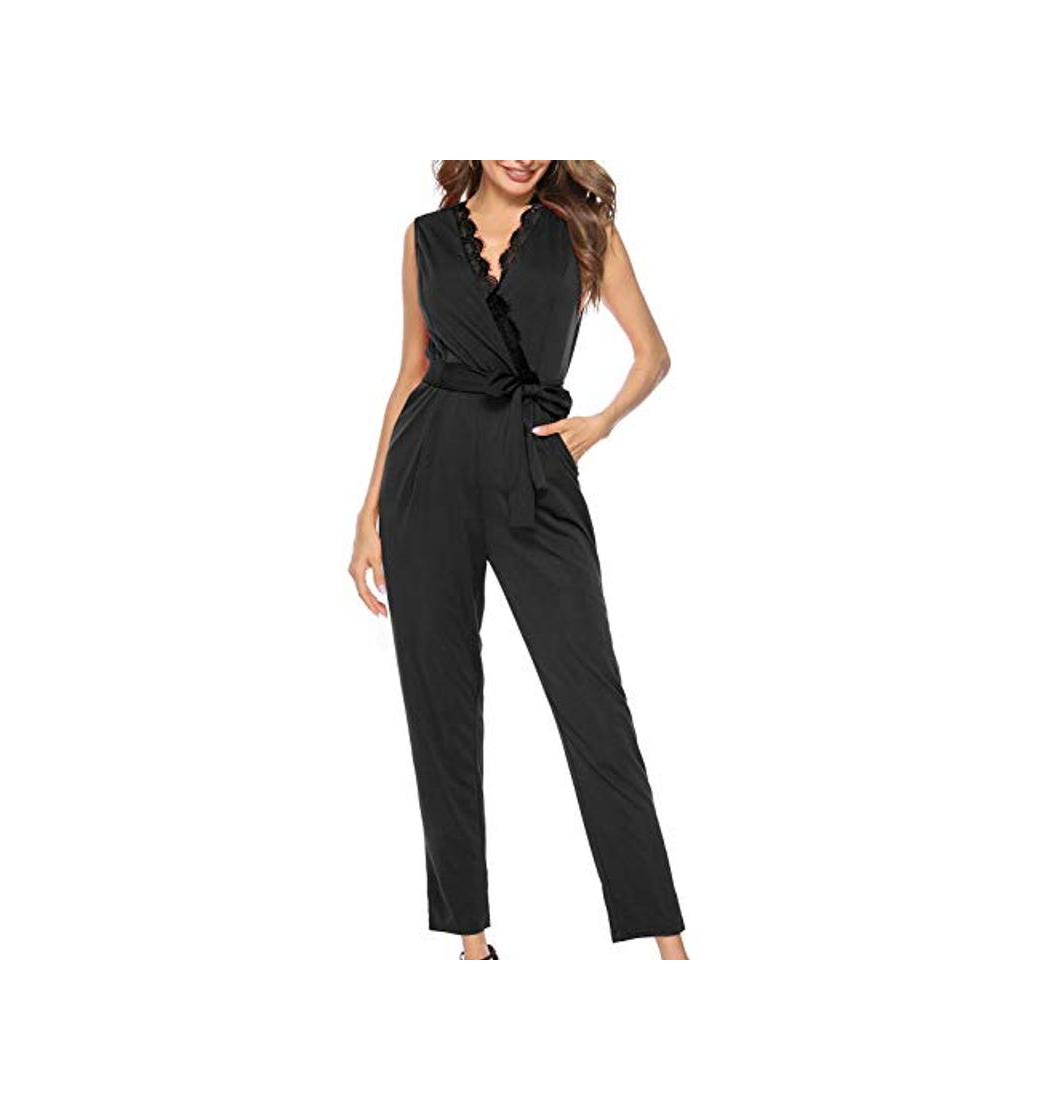 Moda FANCYINN Mono Mujer Elegante Verano Casual Pantalones Cintura Alta Vendaje Ajustado Sexy Trajes Bodysuit