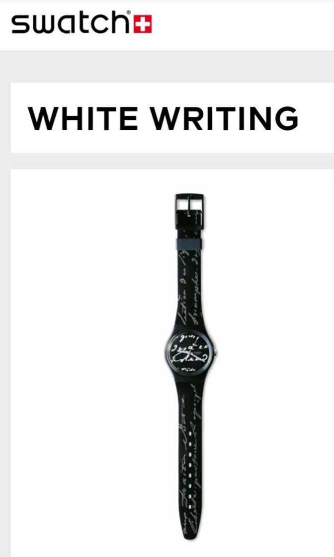 Moda WHITE WRITING (GB165) - Swatch® Venezuela